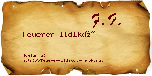 Feuerer Ildikó névjegykártya